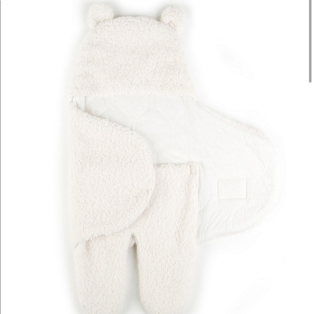 Tadpoles Sherpa Teddy Bear Swaddle Wrap